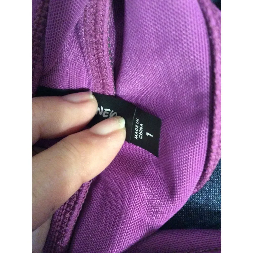 Disney Plus Size 1X Ariel Swim Wear Top Purple